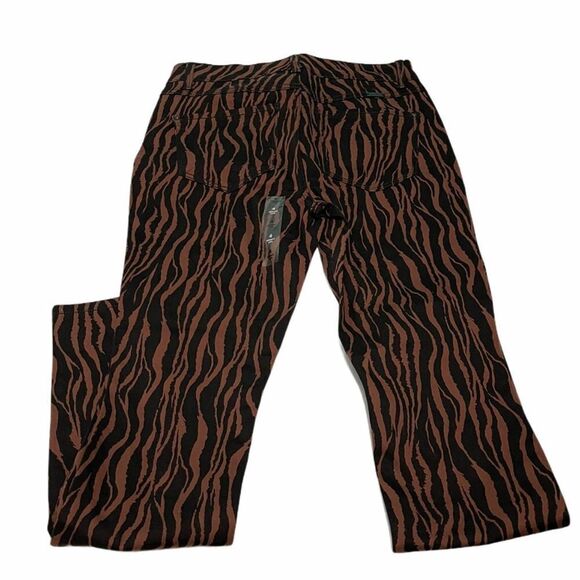 INC Tiger Print Skinny Leg Jeans‎ Brown Size 4 - Picture 7 of 12